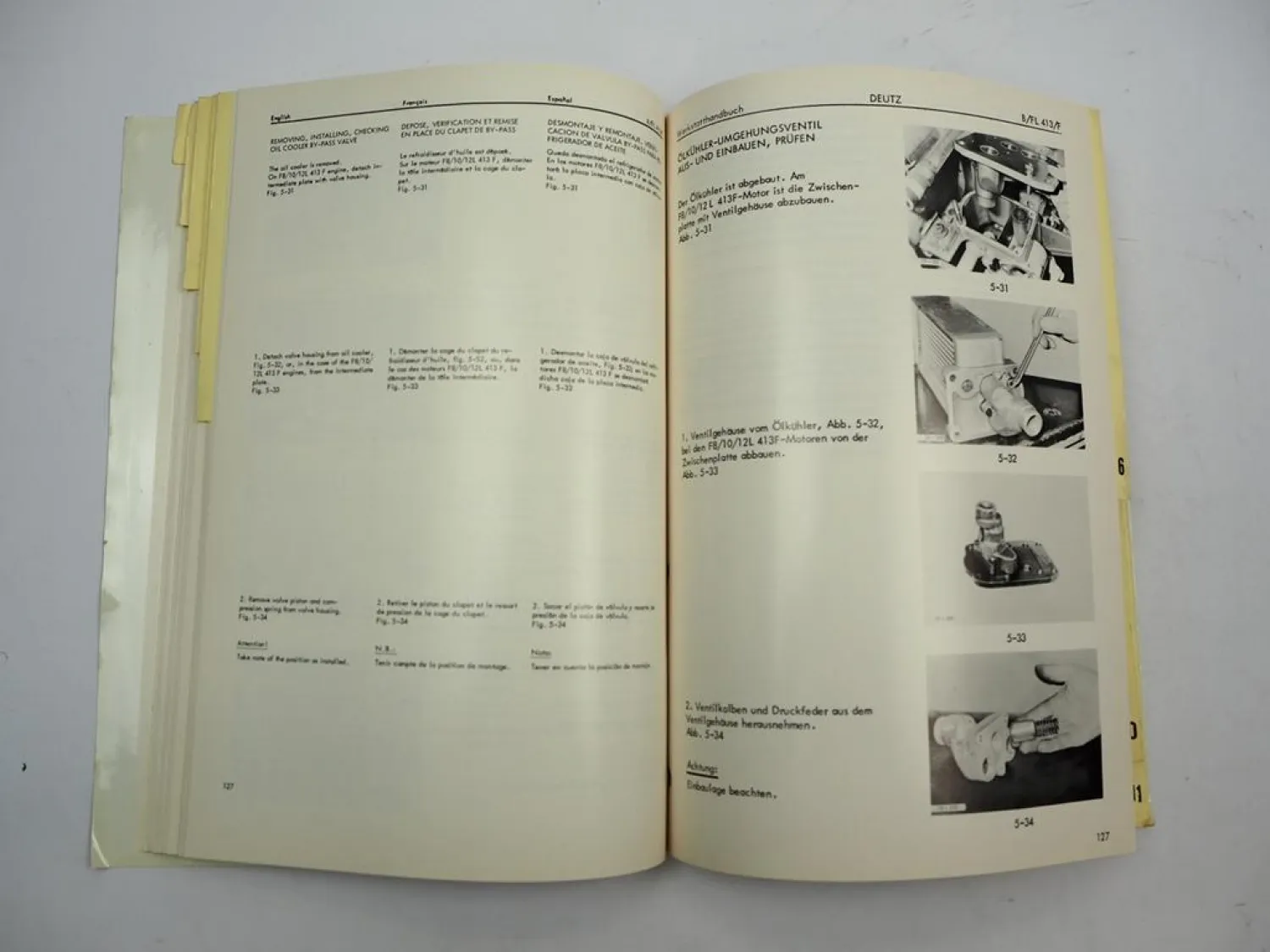 Deutz BF 6 8 10 12 L 413 F Motor Werkstatthandbuch Workshop manual 1977
