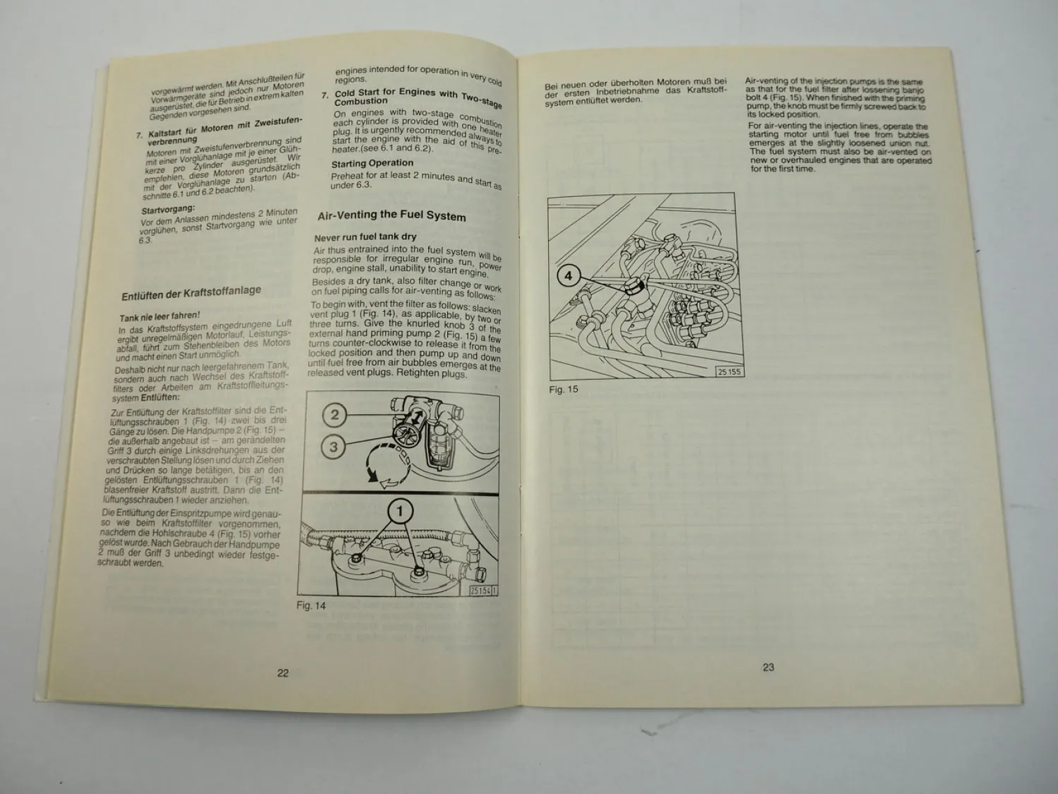 Deutz B F6L - F12L 413 F FW BFL FL 513 513C Motor Betriebsanleitung 1985