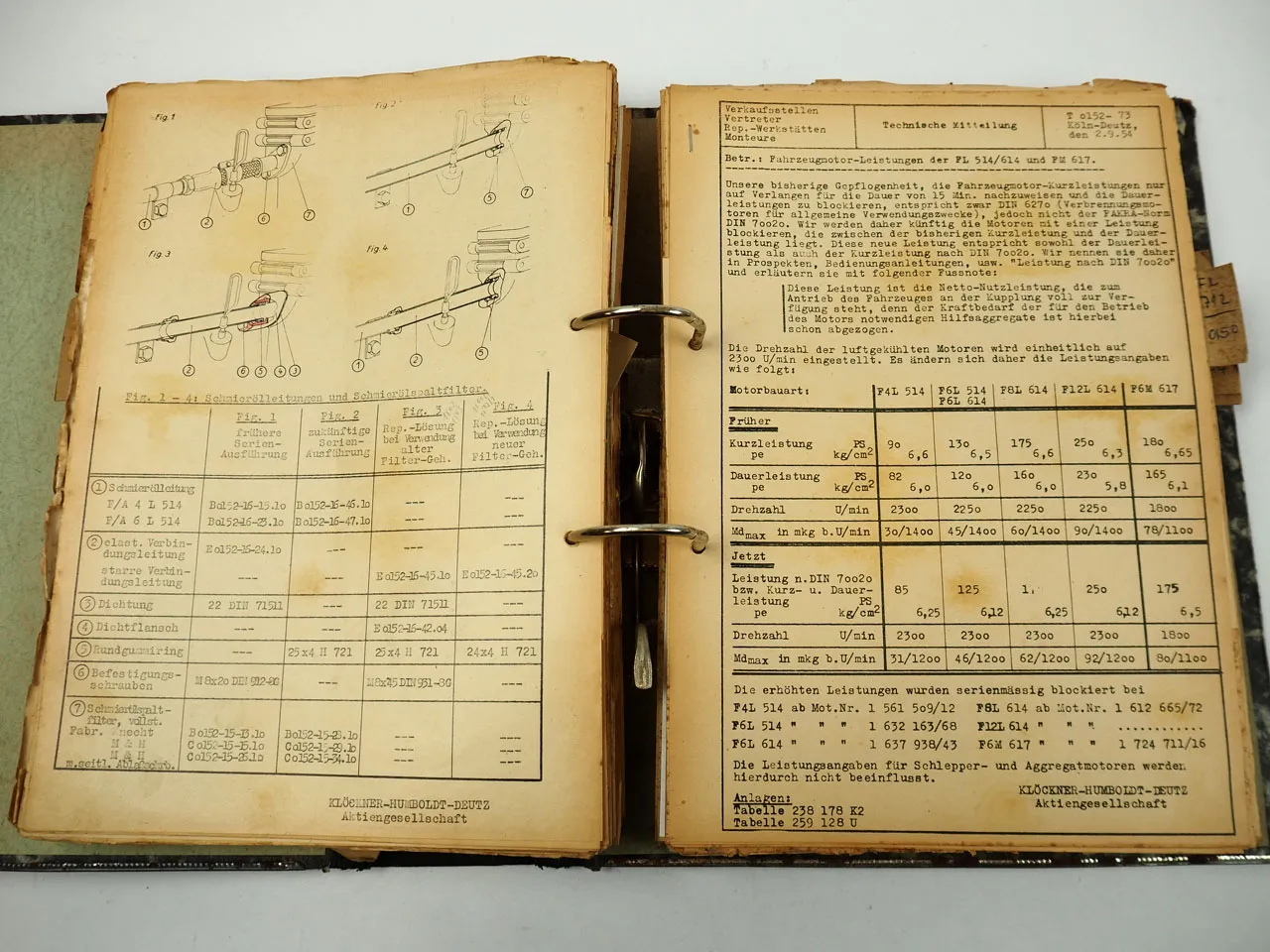 Deutz BAM AM 517 617 FL AL 310 613 514 614 617 712 714 Technische Mitteilungen