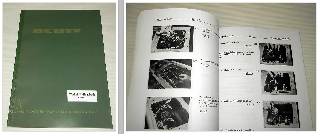 Deutz D 2505 - 5505, D25.2 30 30S 40L 40.2 50.1S 55 Werkstatthandbuch 1964