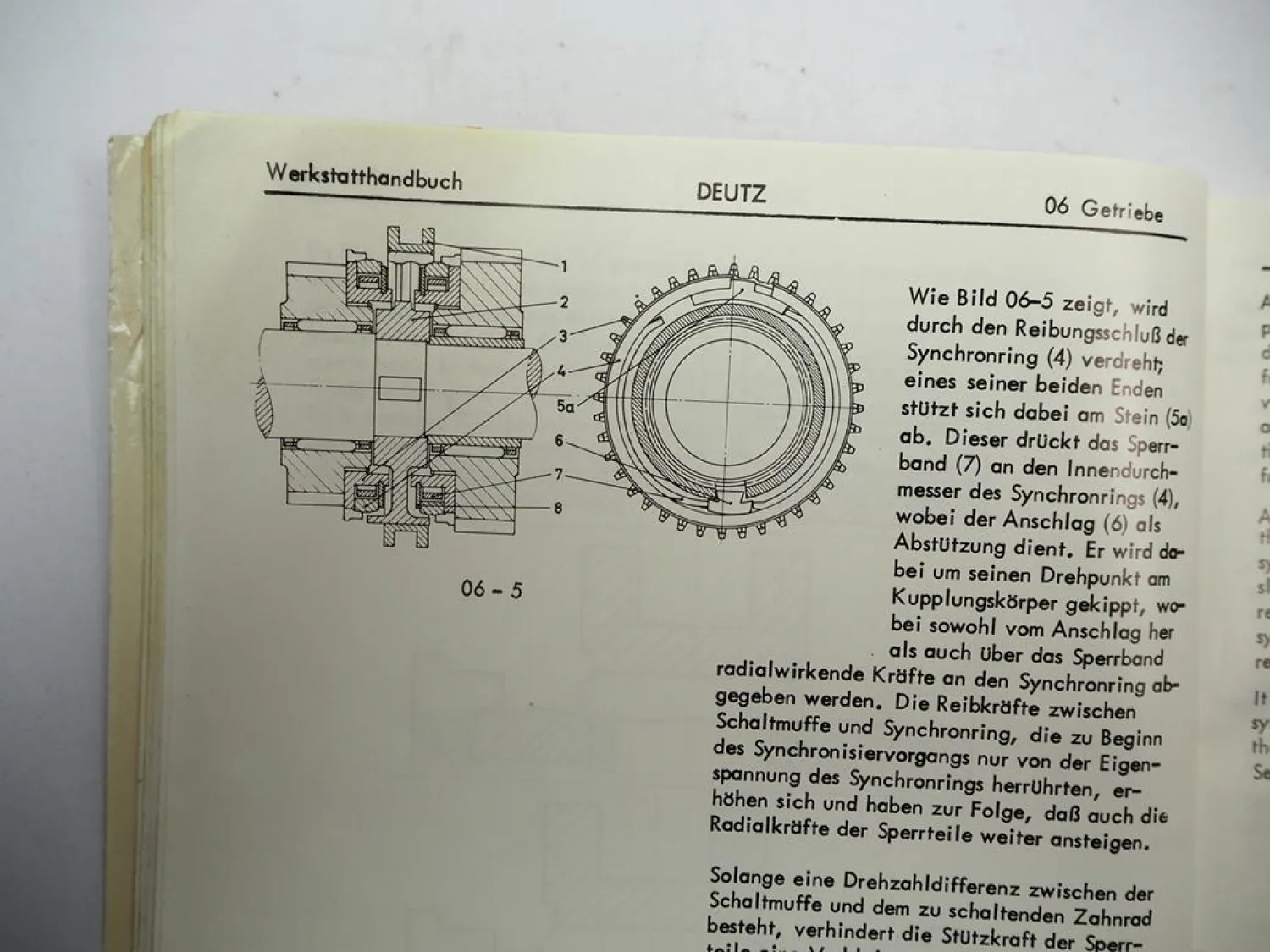 Deutz D 2506- 5506 5206 6206 Getriebe TW25 TW35 TW50 Werkstatthandbuch 1974