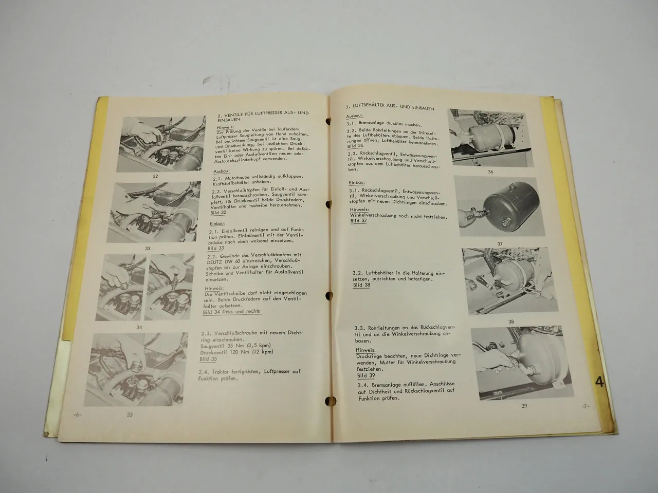 Deutz D 4006 - 13006 Deutz Intrac 2002 2003 Werkstatthandbuch Druckluftbremsanlage Reparatur