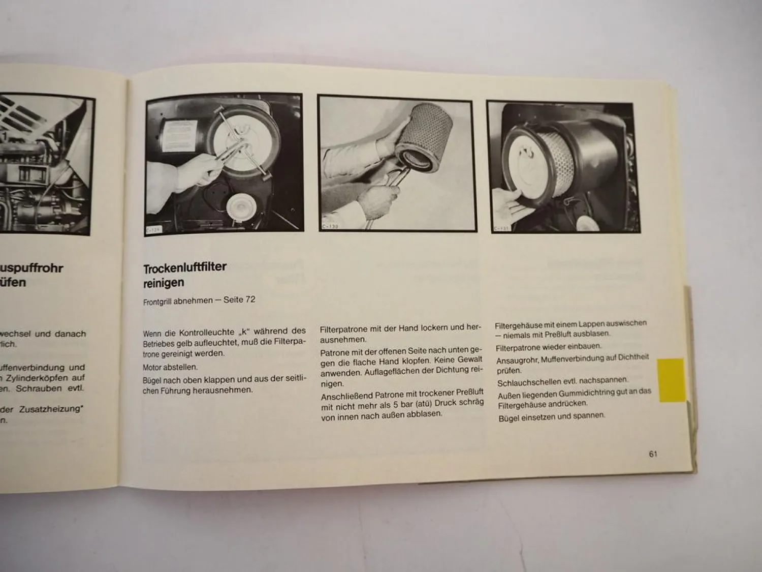 Deutz D 6807 7207 7807 C Betriebsanleitung Wartung Bedienungsanleitung 1981