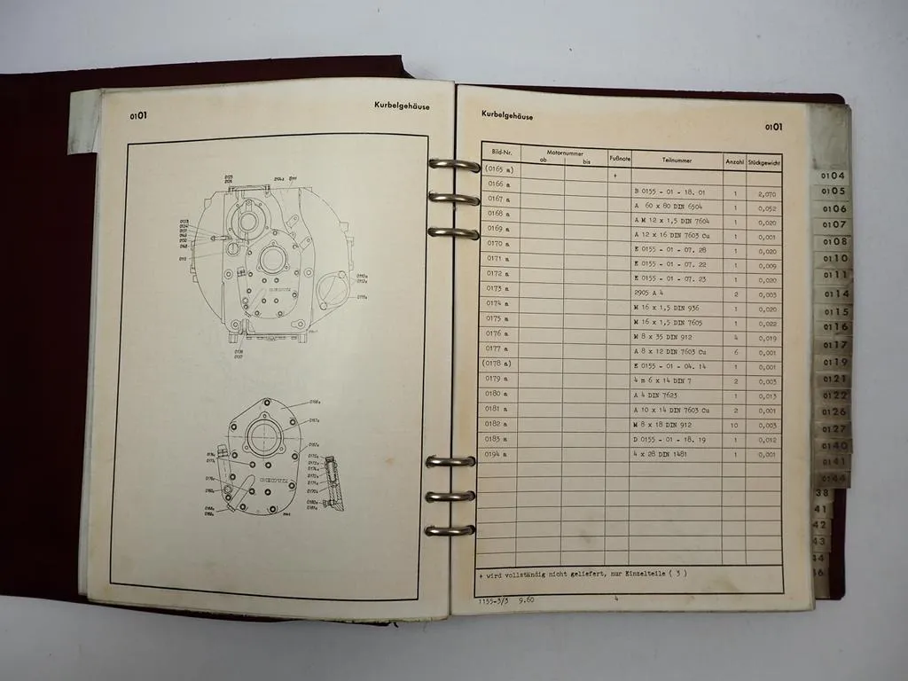 Deutz D25 D25S Schlepper Ersatzteilliste Teilenummernliste 1960 - 62 TN1155-3/3