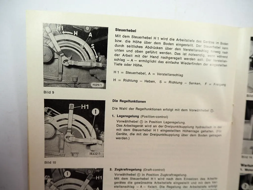 Deutz D4506 Traktor Kurz Betriebsanleitung mit Schmierplan Wartungsplan 1971