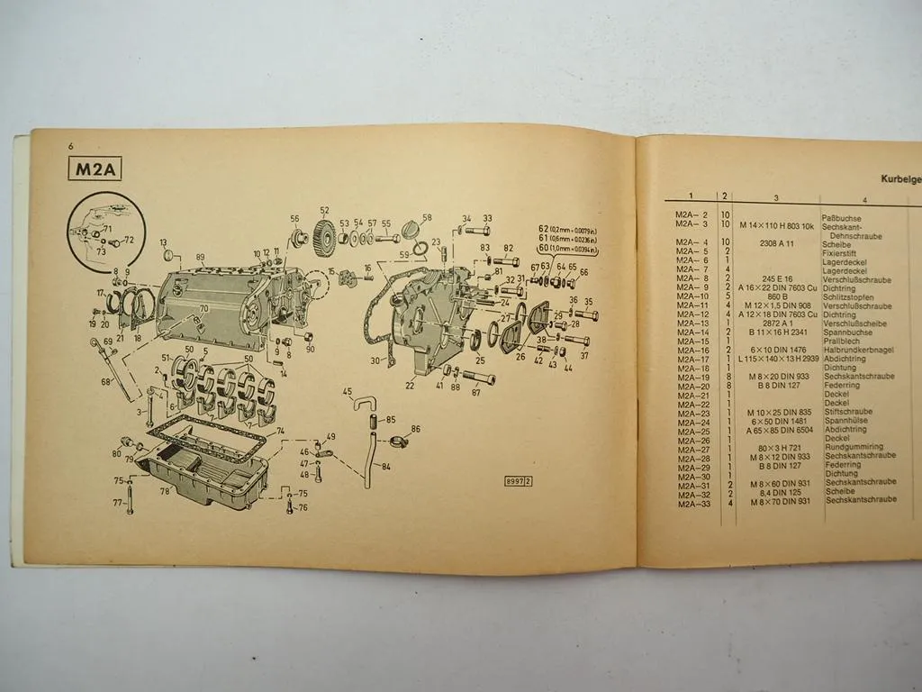 Deutz D5005 Dieselschlepper Ersatzteilliste ca. 1965 + Ergänzung Getriebe TW50