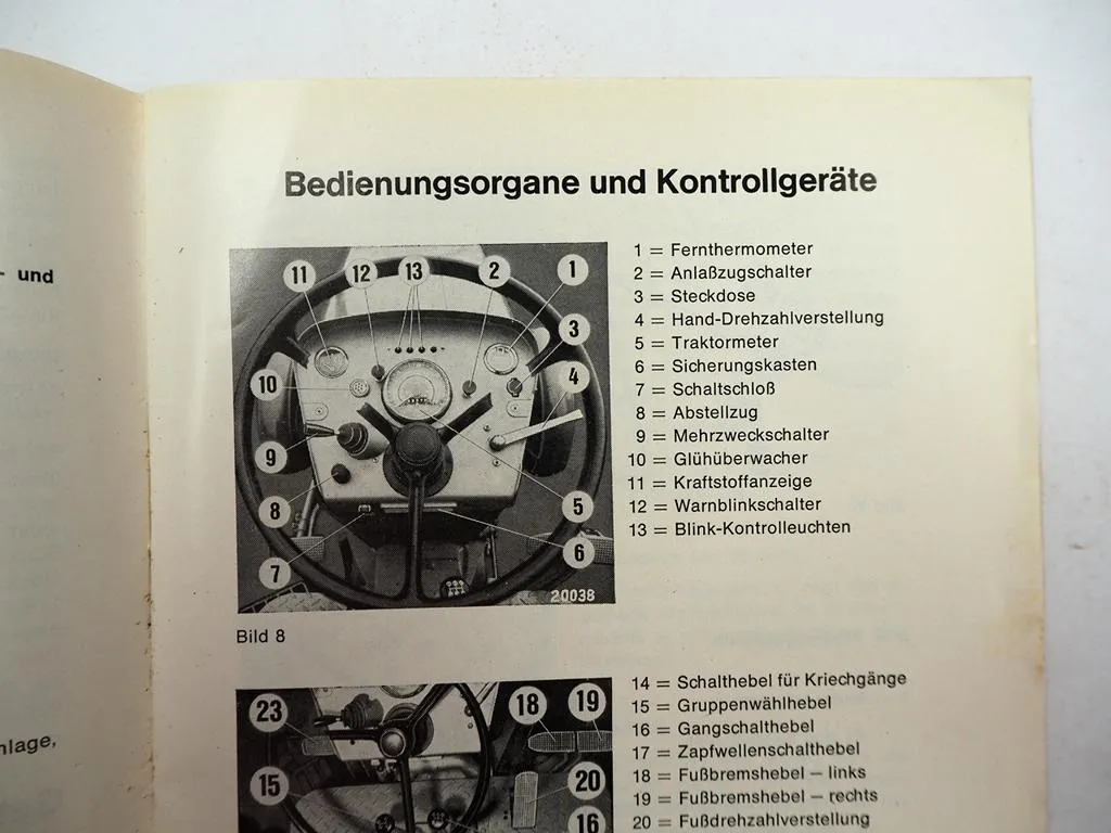 Deutz D8006 Traktor Betriebsanleitung Bedienungsanleitung 1970
