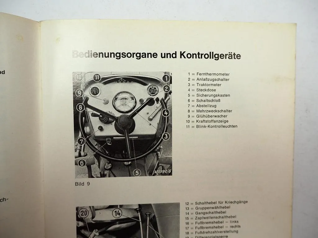 Deutz D 9006 Traktor mit F6L 912 Motor Betriebsanleitung 1968