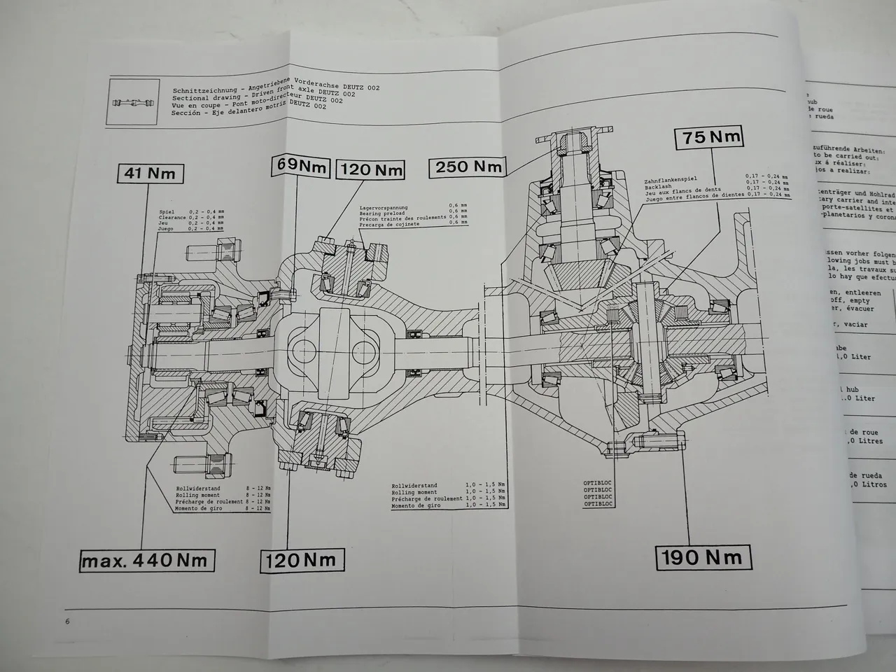 Deutz DX 3.10 3.30 3.50 3.70 3.90 Werkstatthandbuch Achsen Deutz 002 10/1985