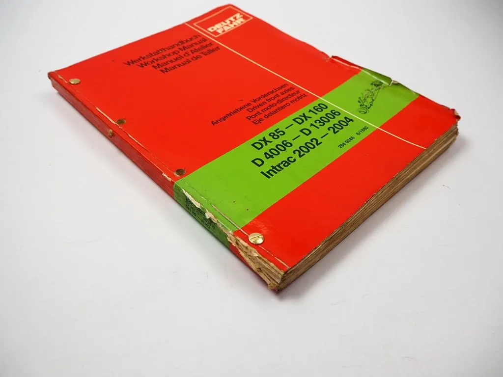 Deutz DX 85 - 160 Intrac 2002 2004 D 4006 - 13006 Vorderachse Werkstatthandbuch
