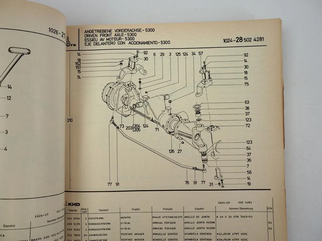 Deutz DX90 Traktor Schlepper Ersatzteilliste Spare Parts List 1978