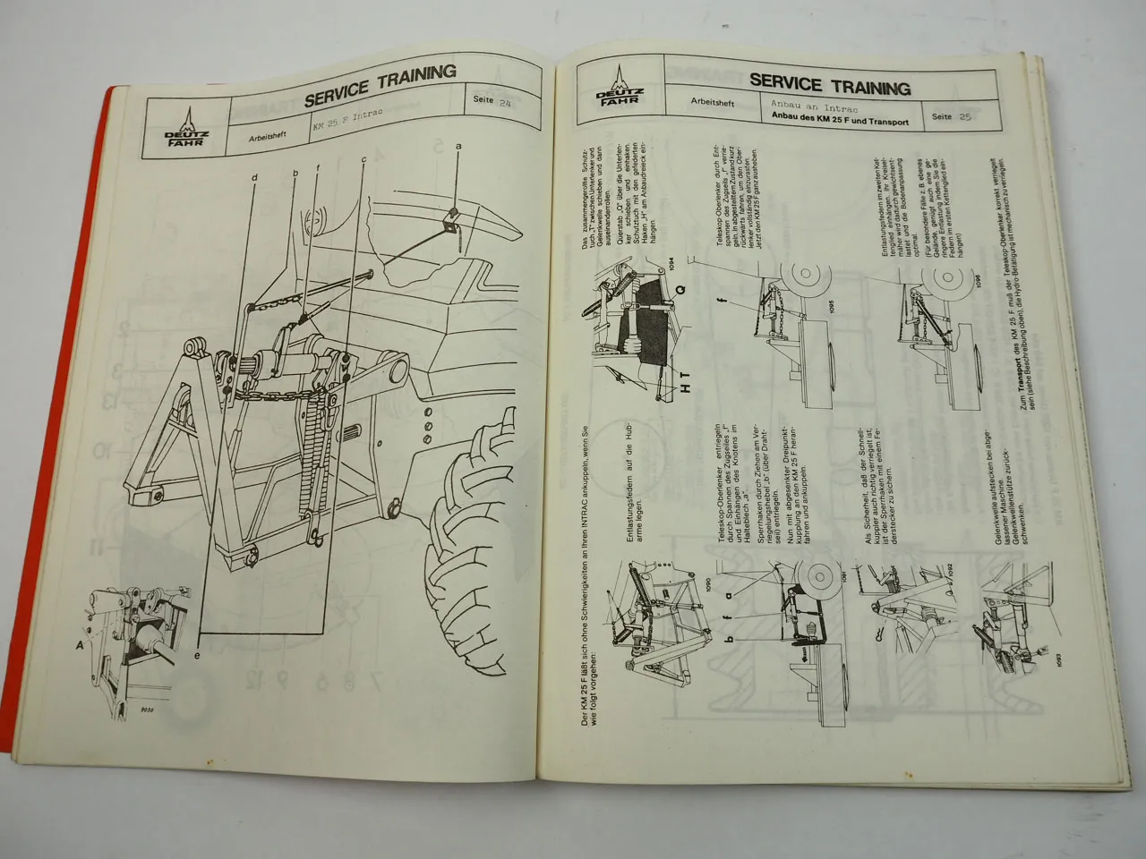 Deutz Erntemaschinen Heuer Mäher Schwader Kundendienstschulung Arbeitsheft 1980