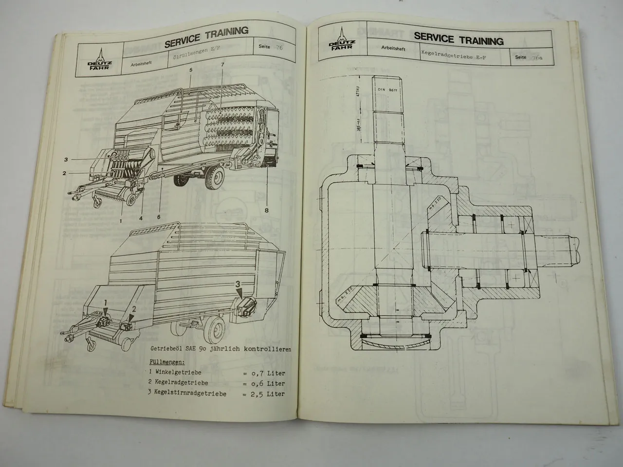 Deutz Erntemaschinen Heuer Mäher Schwader Kundendienstschulung Arbeitsheft 1980