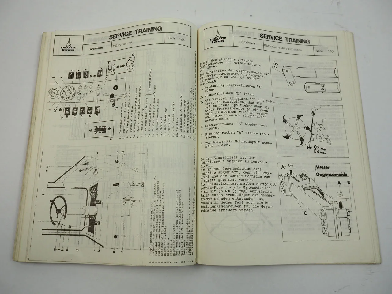 Deutz Erntemaschinen Heuer Mäher Schwader Kundendienstschulung Arbeitsheft 1980