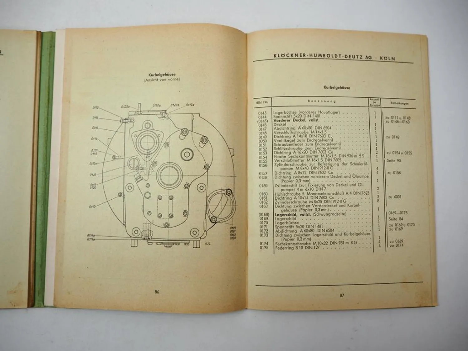 Deutz F1L 612 Diesel Motor Bedienungsanleitung Betriebsanleitung Ersatzteilliste