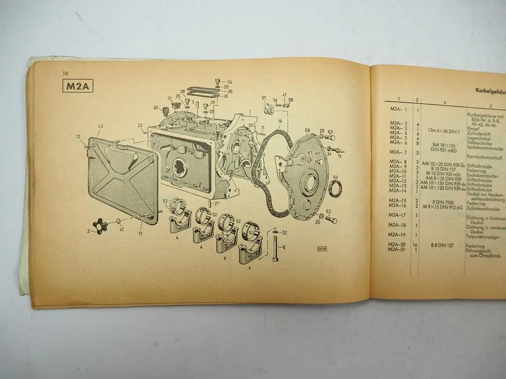 Deutz F3L 514 Schlepper 50 PS Ersatzteilliste Spare Parts List 1965