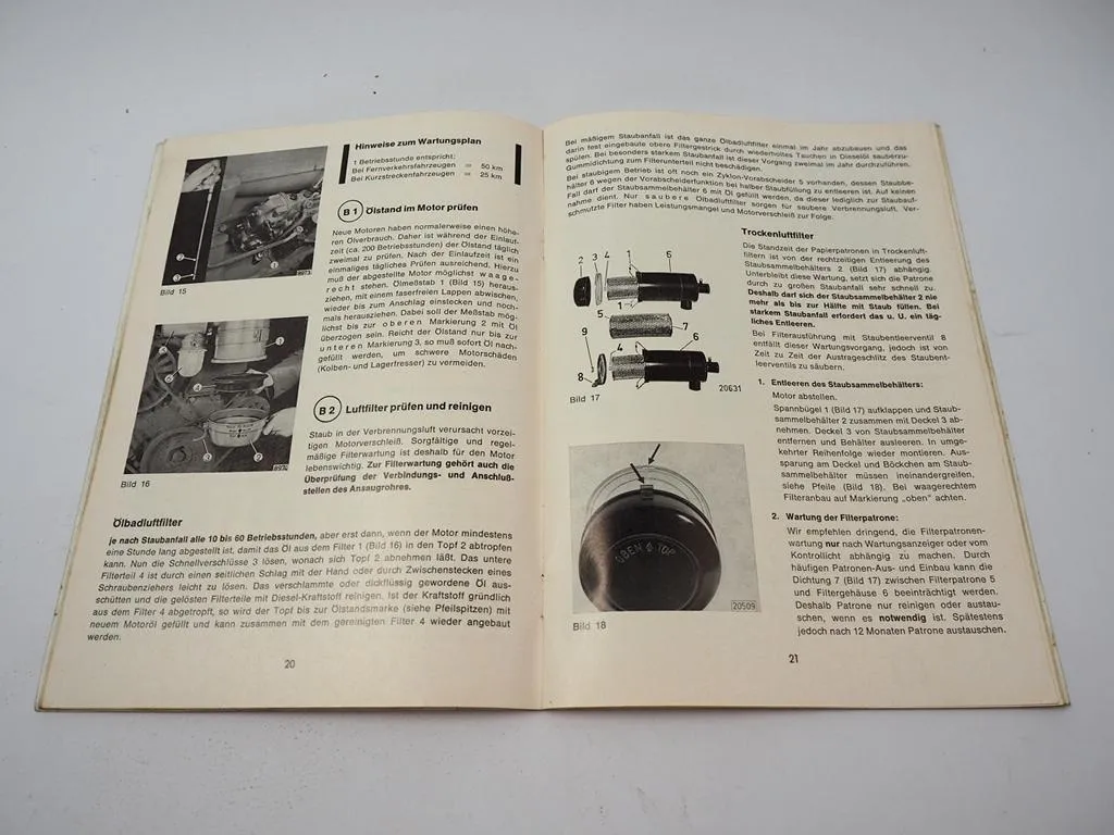 Deutz F3L F4L F6L 912/W Motor Bedienungsanleitung Betriebsanleitung 1977