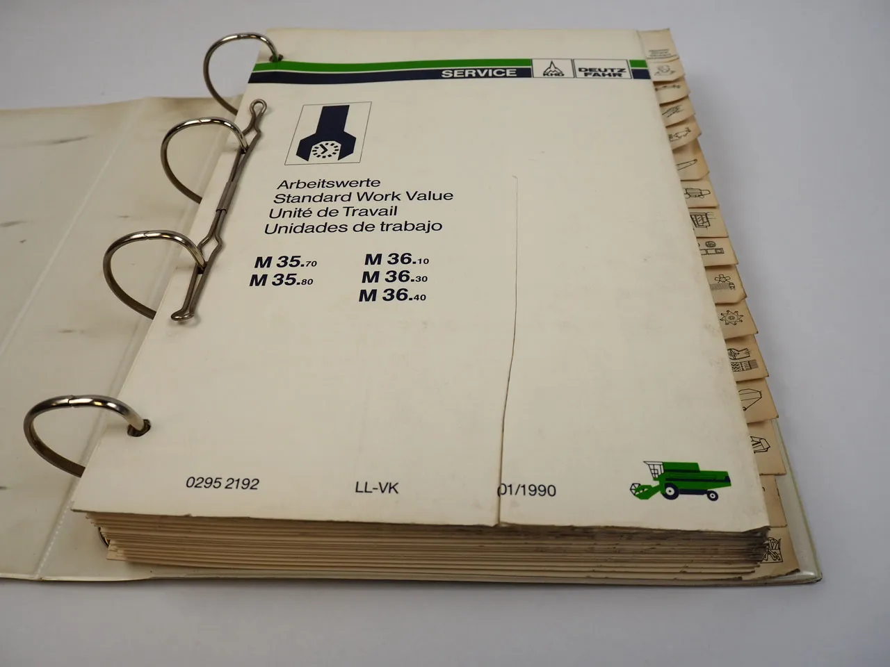 Deutz Fahr 35.70 35.80 36.10 36.30 36.40 Arbeitswerte Standard Work Value 1990