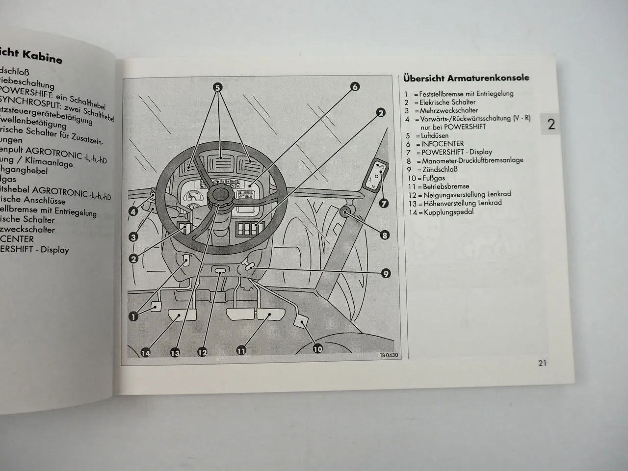 Deutz Fahr Agrotron 4.70 - 6.45 Traktor Betriebsanleitung Bedienung 1996