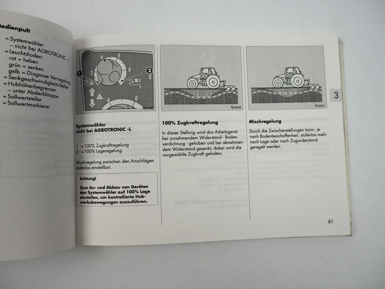 Deutz Fahr Agrotron 4.70 - 6.45 Traktor Betriebsanleitung Bedienung 1996