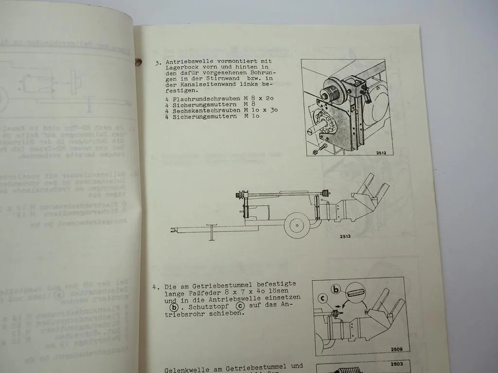 Deutz Fahr BS345 Ballenschleuder für HD 300 - 560 Presse Betriebsanleitung 1979