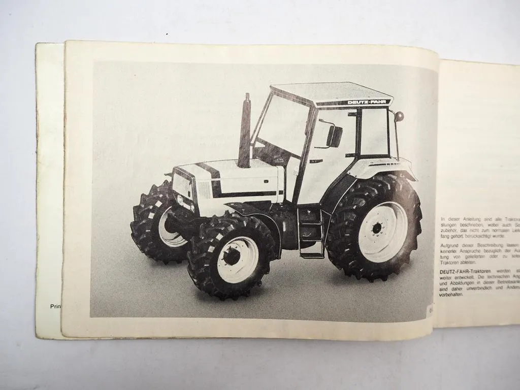 Deutz Fahr DX4.31 DX4.51 Traktor Bedienungsanleitung Betriebsanleitung 1989