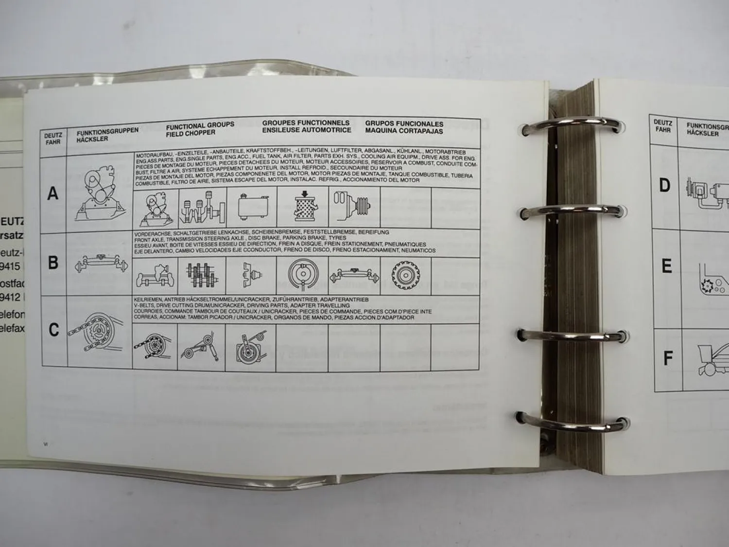 Deutz Fahr Gigant 400 Feldhäcksler Ersatzteilliste Spare Parts List 1998