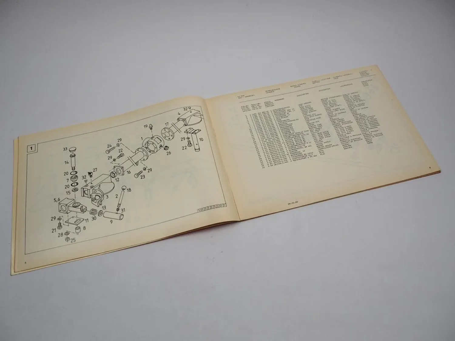 Deutz Fahr KH500 KH500DN Kreiselheuer Ersatzteilliste Spare Parts 1980