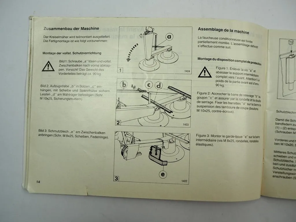 Deutz Fahr KM22 KM24 Kreiselmäher Betriebsanleitung 1983