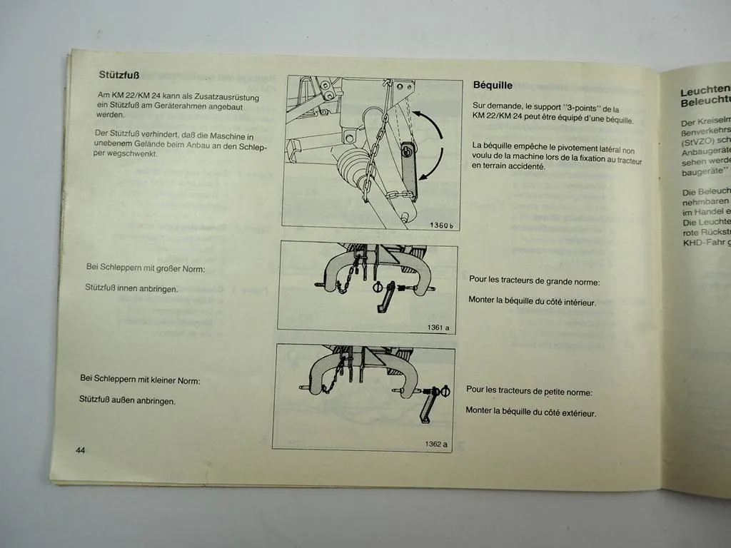 Deutz Fahr KM22 KM24 Kreiselmäher Betriebsanleitung 1983
