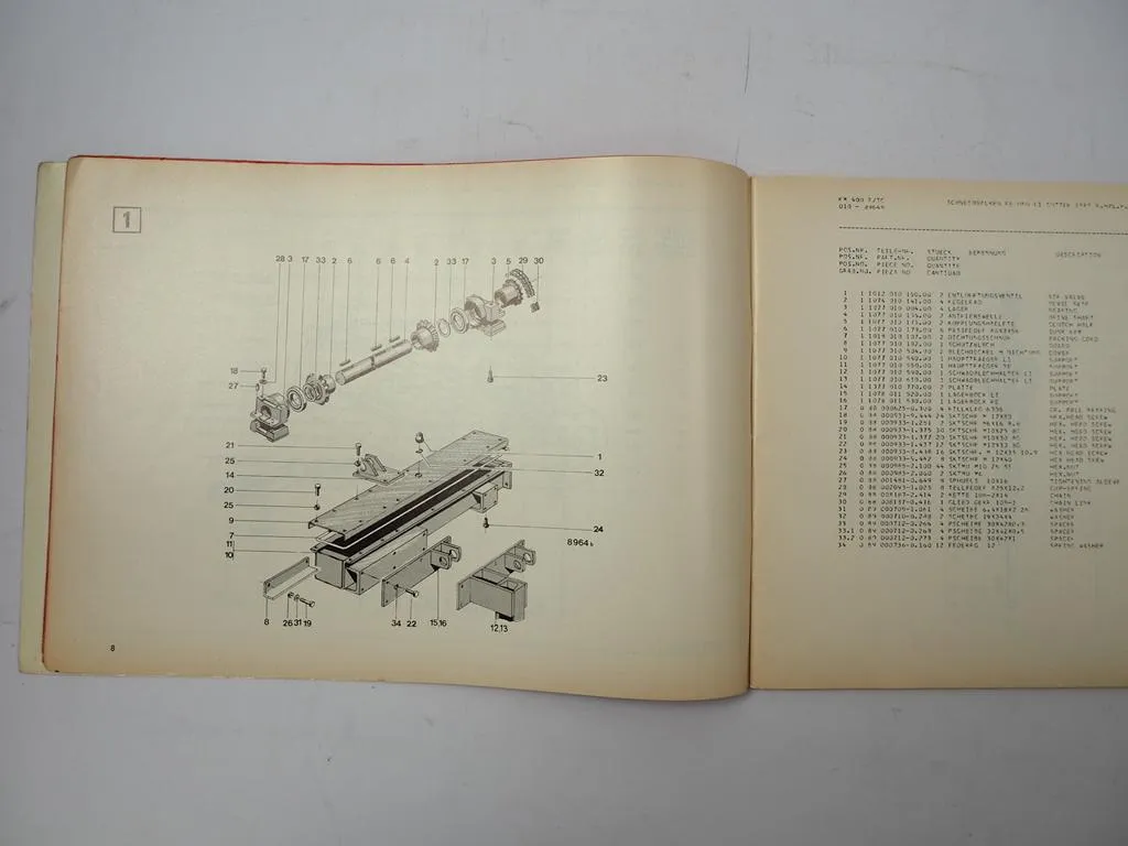 Deutz Fahr KM400 T TC Kreiselmäher Ersatzteilliste Spare Parts List 1980