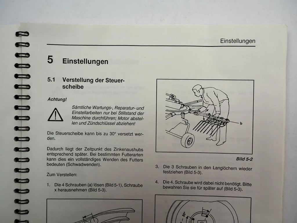 Deutz Fahr KS 3.42 3.45 DN Kreiselschwader Betriebsanleitung Bedienung 1994