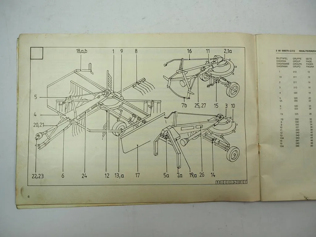 Deutz Fahr KS85 D DN DR Kreiselschwader Ersatzteilliste Spare Parts List 1983