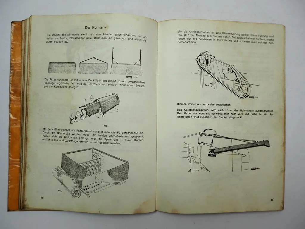 Deutz Fahr M1000 M1200 Mähdrescher Betriebsanleitung Ersatzteilliste 1970/78