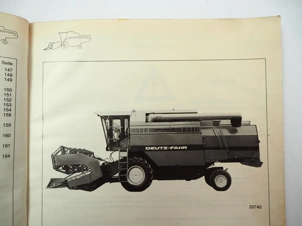 Deutz Fahr M35.80 M36.10 M36.30 Hydromat Mähdrescher Betriebsanleitung 1986