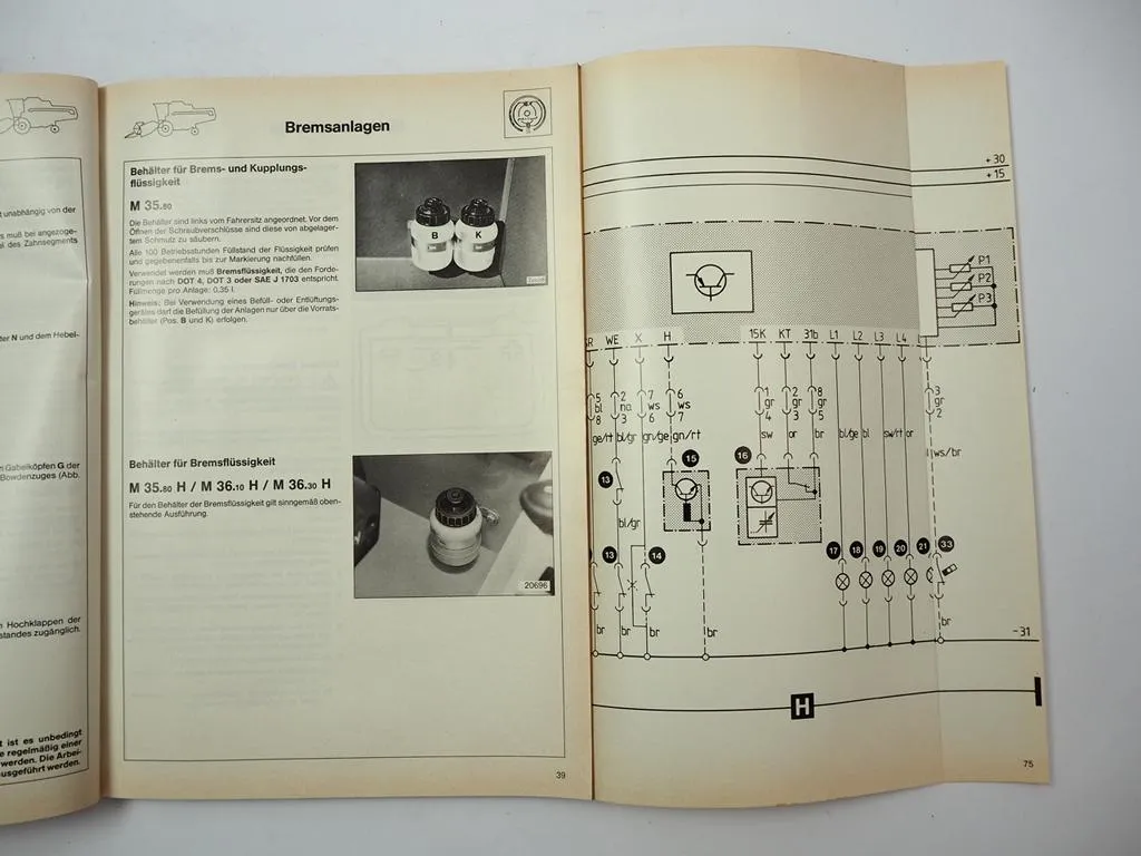 Deutz Fahr M35.80 M36.10 M36.30 Hydromat Mähdrescher Betriebsanleitung 1986