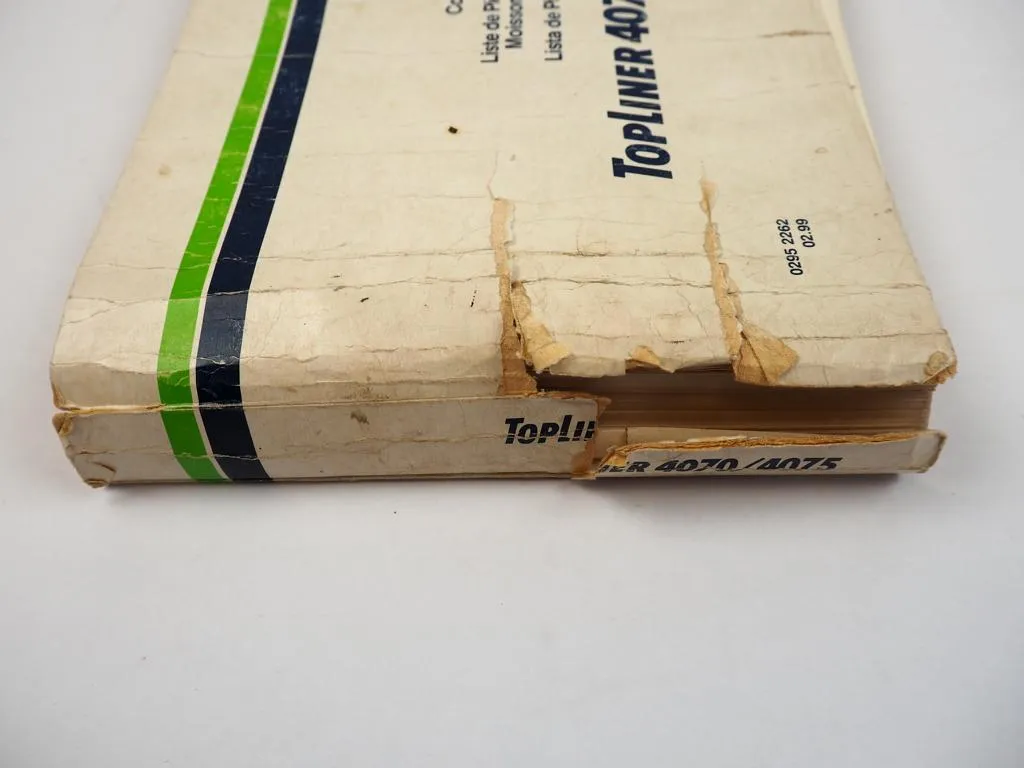 Deutz Fahr Topliner 4070 4075 Mähdrescher Ersatzteilliste Spare List 1999