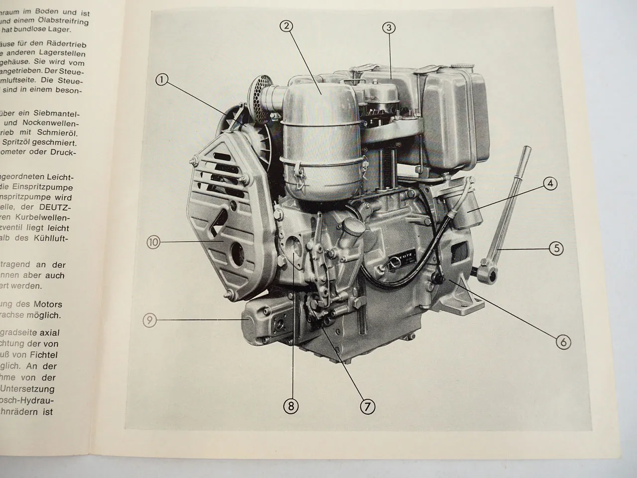 Deutz FL 410 D Dieselmotor Prospekt Technische Daten 1972