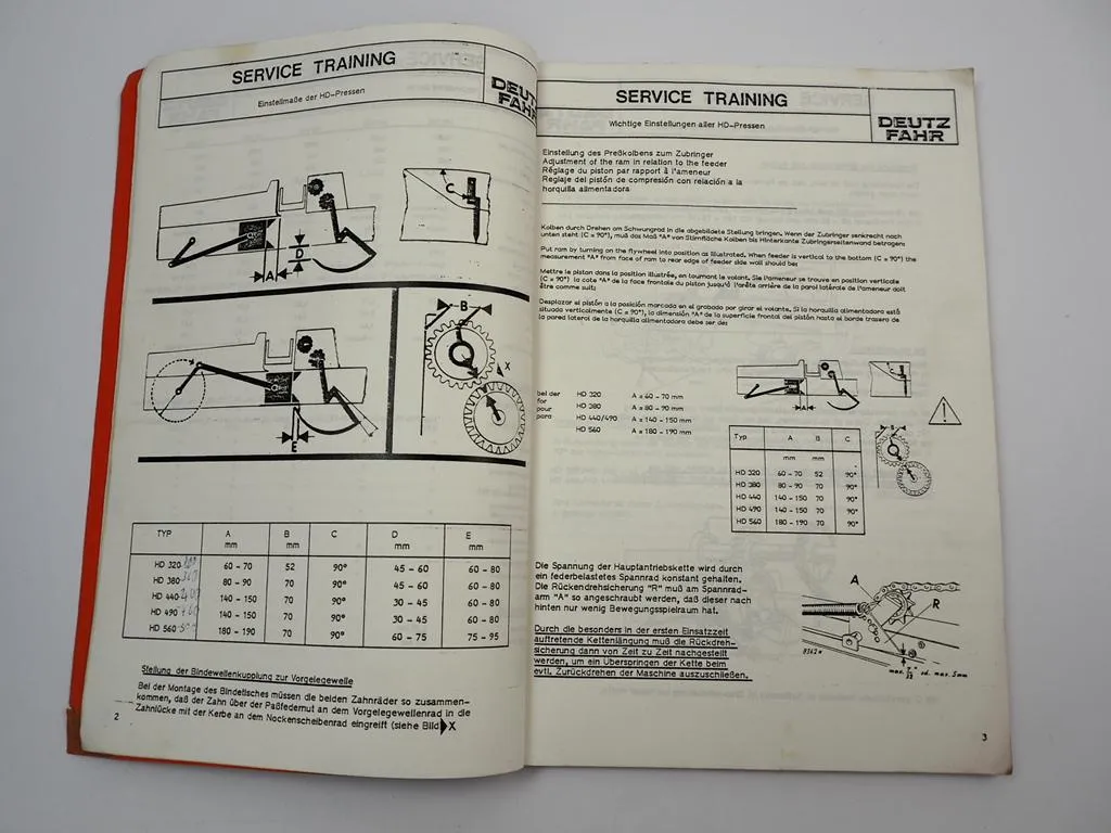 Deutz HD GP Pressen Ballenschleudern Schulung Service Training Werkstatthandbuch