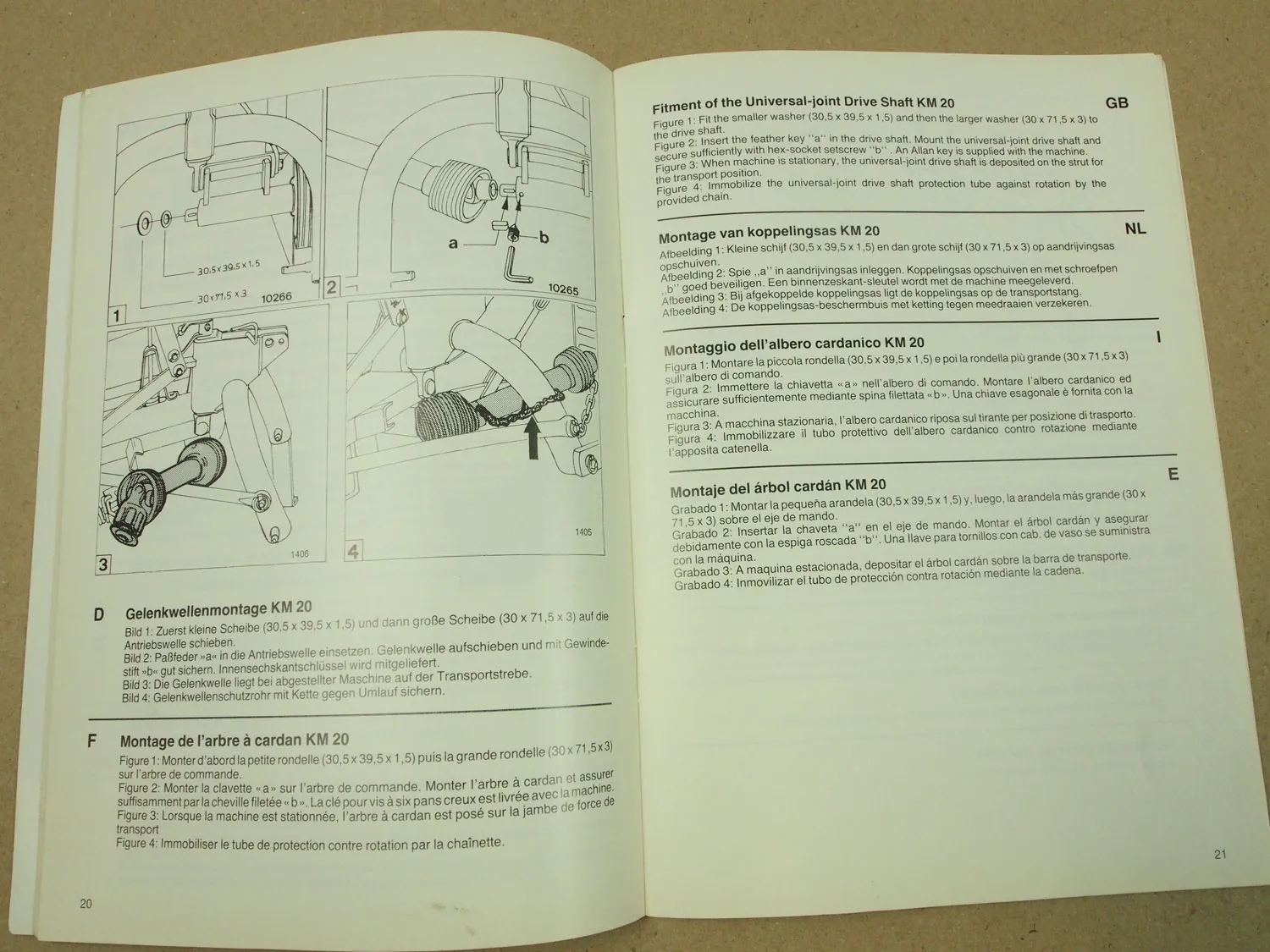 Deutz KM20 KM25 Kreiselmäher Bedienungsanleitung Instruction Book Instruktieoek