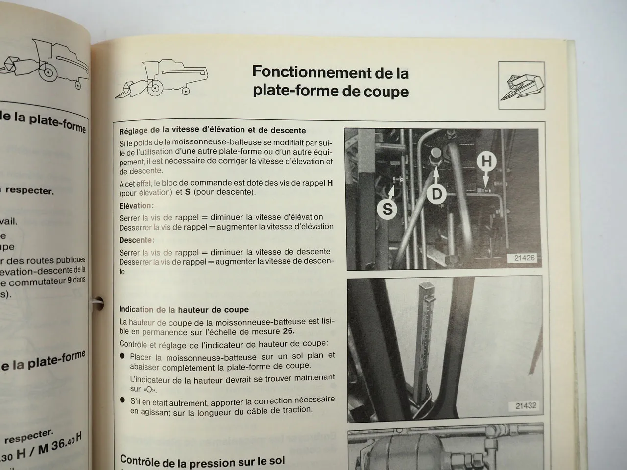 Deutz M 35.75 a 36.40H Moissonneuses Betriebsanleitung Notice de fonctionnement