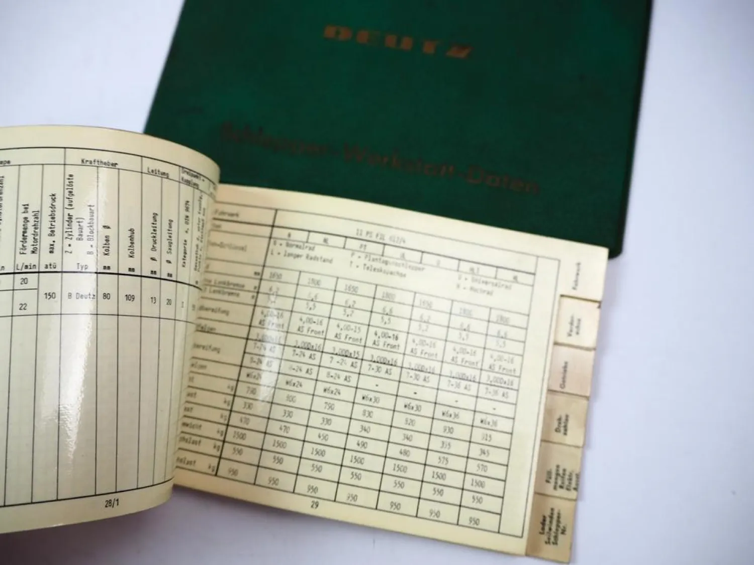 Deutz Schlepper Werkstatt Daten 1962 Werkstatthandbuch D15 11 - 65 PS