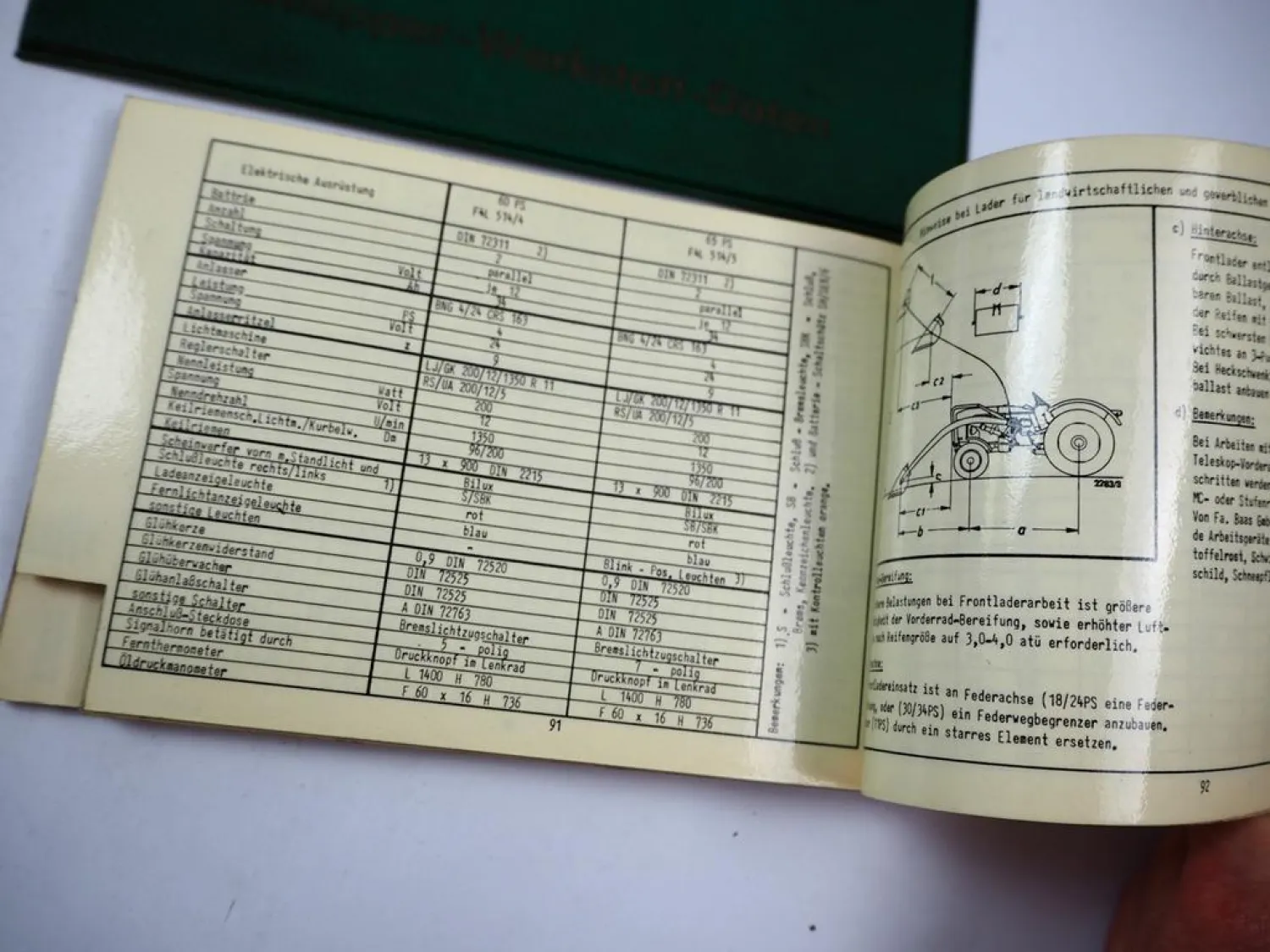 Deutz Schlepper Werkstatt Daten 1962 Werkstatthandbuch D15 11 - 65 PS