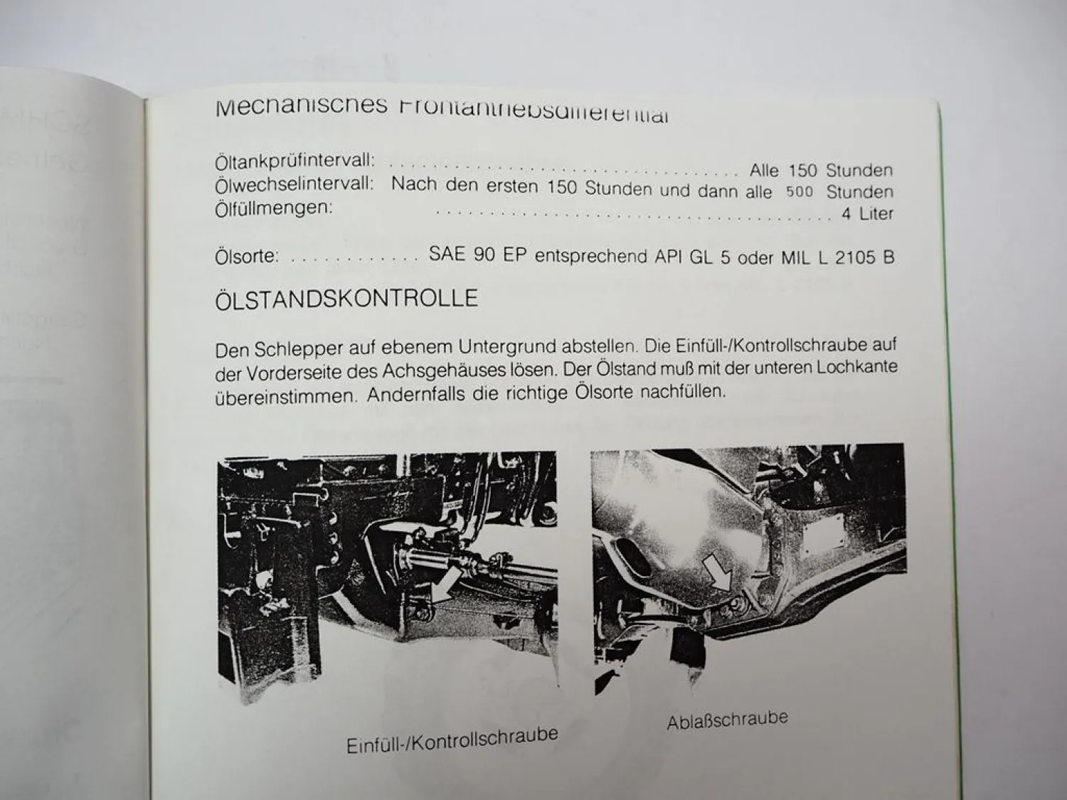 Dexheimer 360 380 S Si Integral Traktor Betriebsanleitung Bedienung 1997