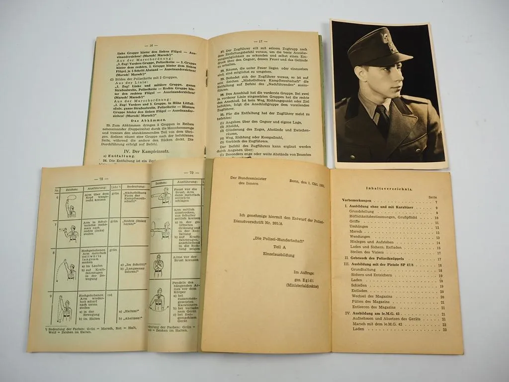 Die Polizei Hundertschaft Dienstvorschrift PDV 201 Foto Grenzjäger BRD 1951