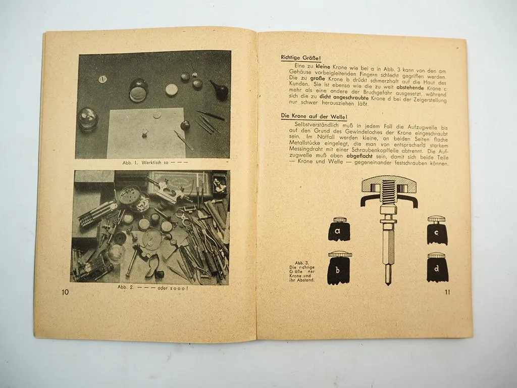 Die Reparatur der Armbanduhr Jendritzki Verlag Wilhelm Knapp Halle 1950