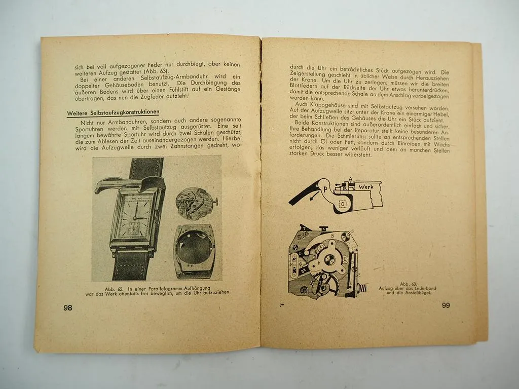 Die Reparatur der Armbanduhr Jendritzki Verlag Wilhelm Knapp Halle 1950