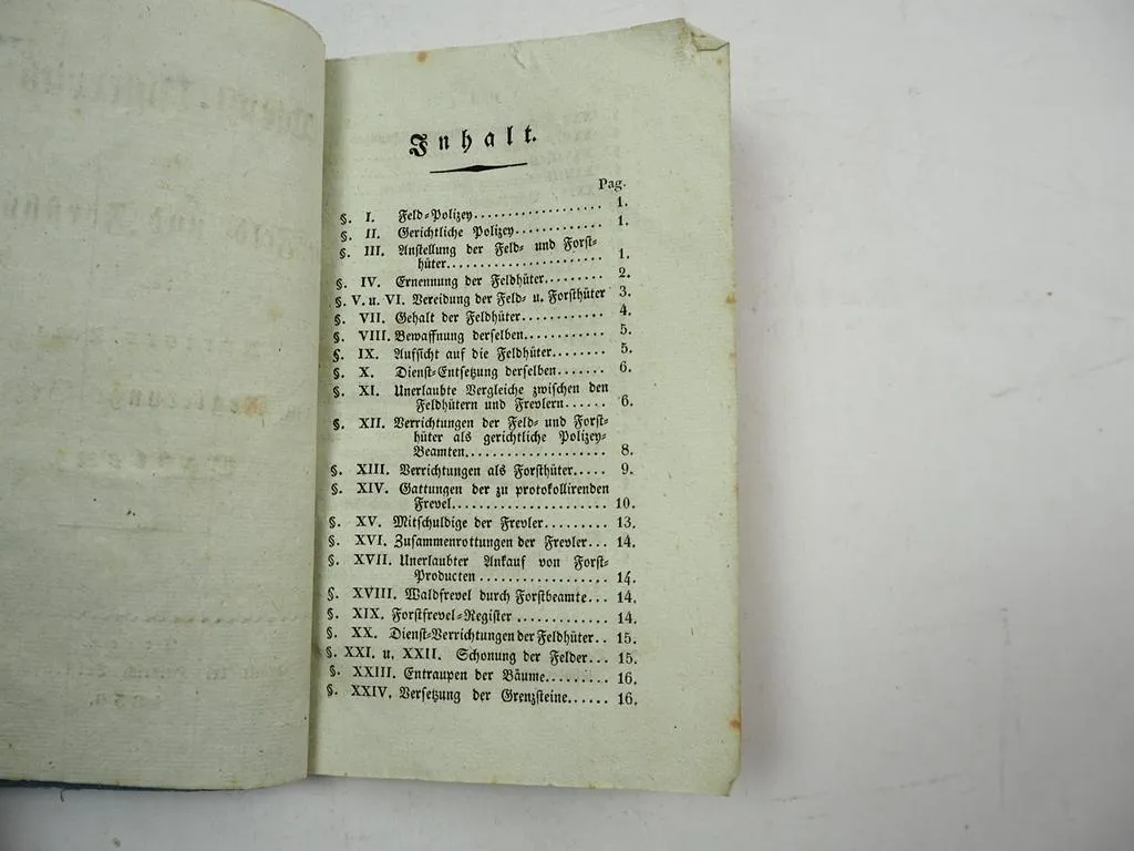 Dienstunterricht Feld- u Forsthüter Kreis Zell Coblenz 1836 Koblenz Förster