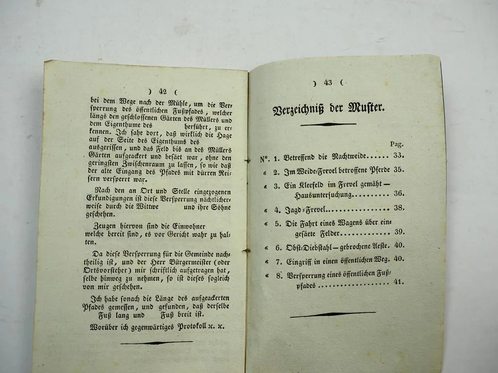 Dienstunterricht Feld- u Forsthüter Kreis Zell Coblenz 1836 Koblenz Förster