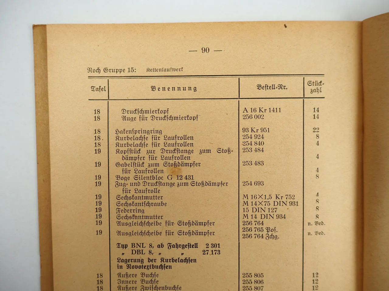 Dienstvorschrift D606/7 Ersatzteilliste Zugkraftwagen 5t Sd.Kfz.6 Wehrmacht